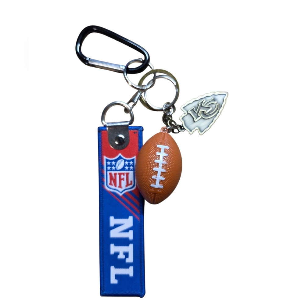 NFL Team Lanyard With Kansas City Chiefs Football Charm